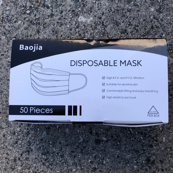 Accessories - Disposable black mask 50pieces
